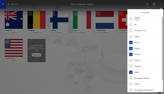 filter by language app
