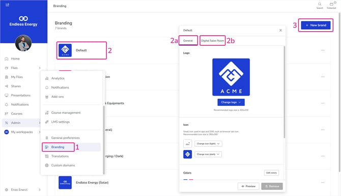 Branding options