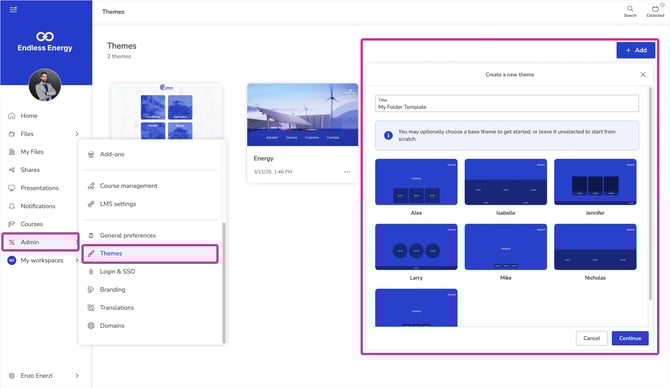 Layout Builder Template Picker