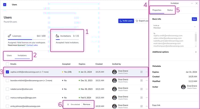 Manage User invite