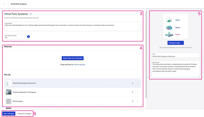 Lesson Creator example