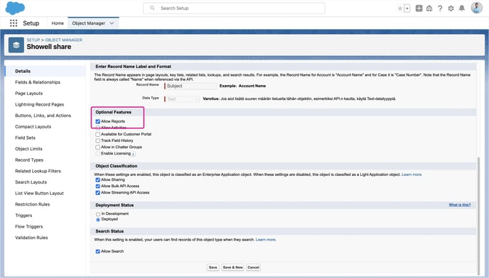 Salesforce allow reports copy