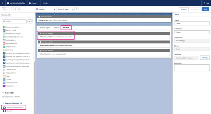 Salesforce related shares copy