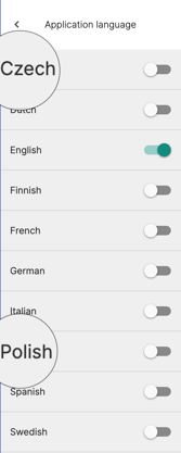 Showell app new language options polish czech