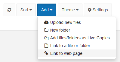 add link to web page