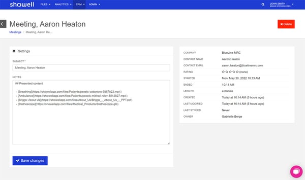 adjust meetings in admin