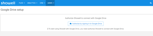 authorize by signing in to Google Drive