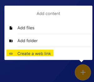 create a web link in My Files