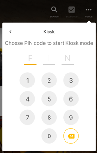 enter pin code