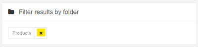 remove folder from filter