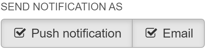 send notification as push notification