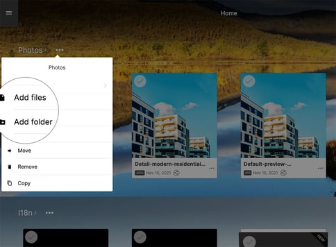 view menu options